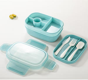 Lonchera Bento a Prueba de Fugas Syh659, Apta para Microondas, Contenedor para Preparación de Comidas para Estudiantes y Niños, Ideal para la Escuela y Viajes, Venta al Por Mayor - Product Image 2