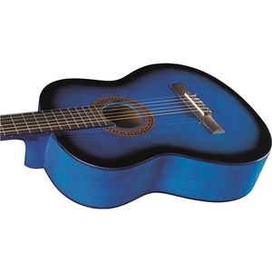 EKO GUITARS-Guitares classiques Bleues Burst CS-10 Haut Linden Dos et côtés Manche et touche en bouleau et finition brillante - Product Image 3