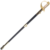 Épée Médiévale Traditionnelle avec Gravure, Réplique Historique pour Collectionneurs, Classique Rapière Sabre d'Épée de Chevalier Templier