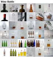 Bouteilles de whisky antiques à vendre bouteilles en verre d'alcool vides en gros petites bouteilles en verre de vodka