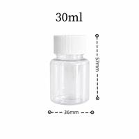 Vente en gros de flacons à large ouverture en PET givré de 20 ml, 30 ml, 40 ml, flacon à pilules réutilisable de 8 g pour le stockage de médicaments et de compléments alimentaires