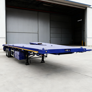 Semi-remorque <span class=keywords><strong>à</strong></span> plateau en acier <span class=keywords><strong>à</strong></span> 2 essieux de haute qualité fabriquée en Chine, taille personnalisée, <span class=keywords><strong>à</strong></span> <span class=keywords><strong>vendre</strong></span> - Product Image 1