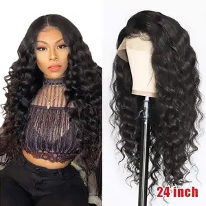 Peluca de cabello humano con ondas al agua para mujeres negras, postizo de encaje completo, sin pegamento, HD, muestra gratis