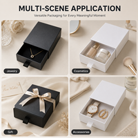 Boîte à tiroir rigide de luxe, boîte cadeau personnalisée avec logo, boîte d'emballage à tiroir coulissant pour bijoux, cosmétiques, fournisseur d'emballages OEM ODM