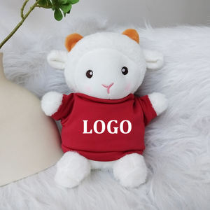Peluche giocattolo di agnello di peluche può essere personalizzato sul tuo LOGO ci sono quattro colori di abbigliamento tra cui scegliere - Product Image 4