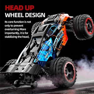 Camion RC 4x4WD à grande échelle 1/10, 2,4 GHz, RTR, grandes roues, vitesse élevée 38 km/h, télécommande, tout-terrain, avec lumières - Product Image 6