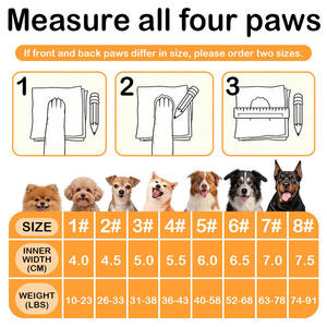 Protège-pattes pour chien en gros, bottes de neige imperméables pour chien avec lacets, bandes réfléchissantes, semelle robuste antidérapante - Product Image 5