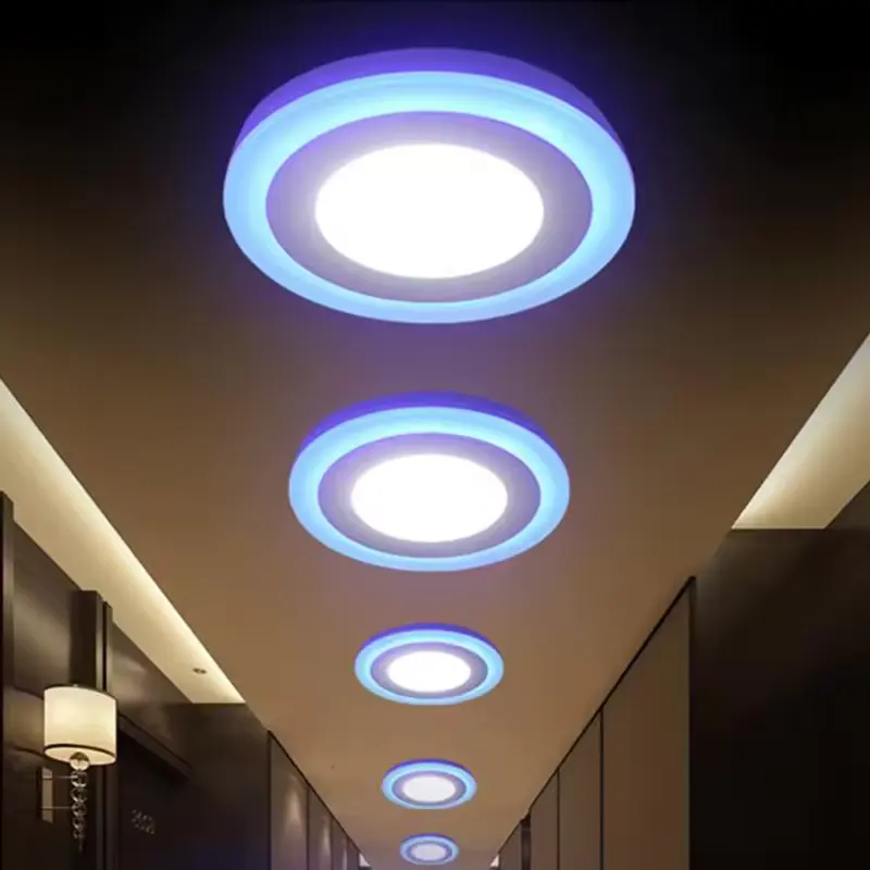 Modern Dual CCT LED Ceiling Light for Indoor Bedroom Multi-Color Panel with Round Design Aluminum Lamp Body Surface Mounted