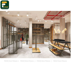 Étagère d'exposition pour magasin de vêtements, comptoir de vêtements, armoire à vêtements, meuble en verre, mobilier de vente au détail - Product Image 5