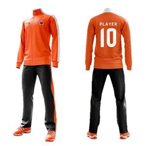 Maßgeschneiderter Langarm-Fußball-Trainingsanzug, Wettkampf-Auszeichnungsanzug, Herbst- und Winter-Dickes Sportbekleidungsset - Product Image 1