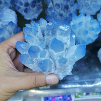 Gros géode naturelle grande roche galvanoplastie grappe de cristal de Quartz clair Reiki améthyste Aura grappe de cristal brut pour déco