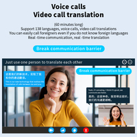 Dispositif de traduction instantanée IA 2025, dernière génération, 138 langues, prend en charge la traduction d'appels vidéo et vocaux pour iOS et Android, écran OLED couleur