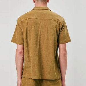 เสื้อเชิ้ตออกแบบเอง ผ้าฝ้าย 60% โพลีเอสเตอร์ 40% ปักลายวินเทจ แขนสั้น ติดกระดุม เสื้อลำลองผู้ชาย - Product Image 3