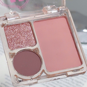 Palette de fards à paupières à quatre couleurs pour débutants, finition mate à paillettes fines scintillantes pour une utilisation quotidienne sur les tons terreux de peau foncée - Product Image 1