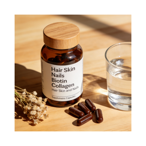 แคปซูลคอลลาเจน ไบโอติน เคราติน วิตามินซี/อี (400IU) สำหรับผิวขาว ผมสวย เล็บแข็งแร<span class=keywords><strong>ง</strong></span> รับผลิตแบบ OEM และติดฉลากสินค้าขอ<span class=keywords><strong>ง</strong></span>ลูกค้า (Private Label) ขายส่ง สมุนไพรทั้<span class=keywords><strong>ง</strong></span>หมด - Product Image 3