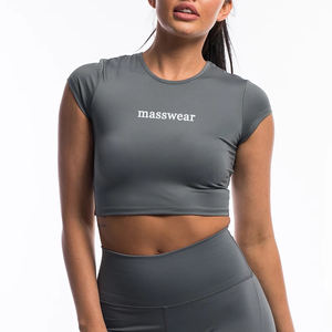Super Qualità Workout Crea Top <span class=keywords><strong>Estetica</strong></span> Fit Gym T delle Donne Della Camicia - Product Image 6