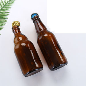 Botella de cerveza gruesa al por mayor botellas de cerveza marrón de vidrio de cuello largo para envases de cerveza y refrescos con tapa corona - Product Image 5