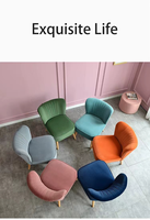Fauteuil moderne de salon de haute qualité, 2 places, en velours rose/gris capitonné, avec pieds en bois massif, pour l'ameublement de la maison