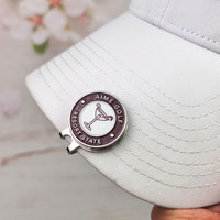 Clips de casquette de golf magnétiques en métal argenté brillant, écologiques et durables, fabriqués sur mesure en usine 2026, avec marqueurs de balle à logo personnalisé