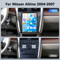 Podofo pour Nissan Altima 2004-2007 Écran vertical de 9,7 pouces pour autoradio, système audio de voiture 4+64 Go, CarPlay sans fil, Android Auto, WiFi OEM