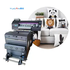 PET film 60cm dtf printer machine for T-shirt with XP600 printhead powder shaking machine DTF printer