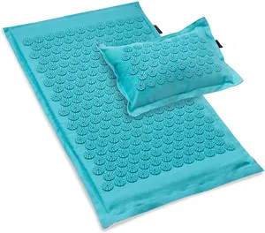 Eco-Friendly Back And Neck Pain Relief Acupressure Mat And Pillow Set