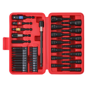 40 <b>Pc</b> Socket <b>Set</b> 1/4 In Drive Black Oxide Industrial Grade Automotive Repair Tools - Product Image 1