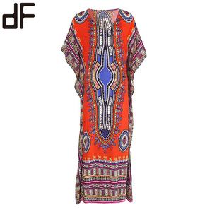 Abiti Hot Boho da <span class=keywords><strong>donna</strong></span> eleganti abbigliamento Casual taglio dritto vestito caftano da spiaggia Vestidos abito stampa <span class=keywords><strong>tunica</strong></span> caftano da spiaggia - Product Image 6