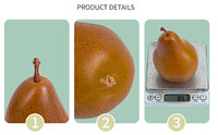 1 pièce Poire Artificielle Marron Réaliste, Faux Fruit Décoratif pour Cuisine, Fête, Maison, Ornement de Table