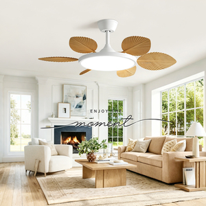 Lámpara <span class=keywords><strong>Ventilador</strong></span> LED de <span class=keywords><strong>Diseño</strong></span> Moderno de Alta Gama, 3/6 Aspas, Control Remoto, Motor DC, Iluminación de Espectro Completo, Alto CRI 90, Bajo Ruido, Regulable - Product Image 2