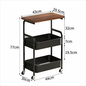 Chariot de rangement mobile à 3 niveaux en aluminium pour salon de beauté, avec 4 roues, pour outils de coiffure et spa, idéal pour la salle de bain - Product Image 4