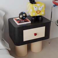 Table de chevet en bois pour bureau à domicile, armoire de rangement mignonne, design simple et moderne