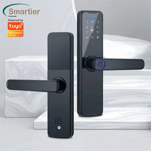 Smartier Tuya Wifi Vingerafdruk Digitaal Handvat Smart Lock Security Elektronisch Biometrisch Deurslot Voor Appartement Home Room Lock