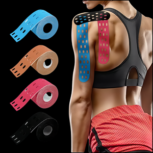 Pra-potongan 5cm X 5m bernapas elastis kinesiologi pita tahan air katun olahraga perekat perban fisioterapi terapi membungkus dukungan - Product Image 1