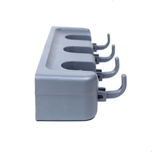 Estante <span class=keywords><strong>para</strong></span> cepillos de plástico ABS montado en la pared de 5 posiciones, organizador de cocina, soporte <span class=keywords><strong>para</strong></span> fregona, colgador de almacenamiento PS <span class=keywords><strong>para</strong></span> el hogar conveniente - Product Image 6