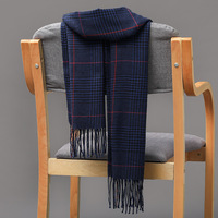 Écharpes à carreaux style britannique pour homme et femme, automne-hiver, écharpe en fausse fourrure de cachemire à franges pour homme, écharpe épaisse classique à carreaux pour couple, pour se tenir au chaud