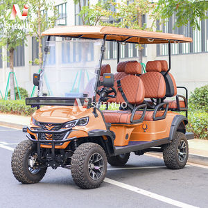 Carro de golf utilitario para 6 pasajeros sin levantar, eléctrico con espacio de carga - Product Image 1