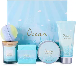 Cuidados de luxo personalizados, bem presentes, vela perfumada, corpo, manteiga, creme de banho, bomba de banho, presentes de spa relaxante, conjunto de presentes para mulheres