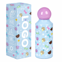 Bouteille d'eau portable de 380 ml/480 ml en forme de cône conique avec couvercle sphérique, double paroi isolée sous vide pour une rétention du froid