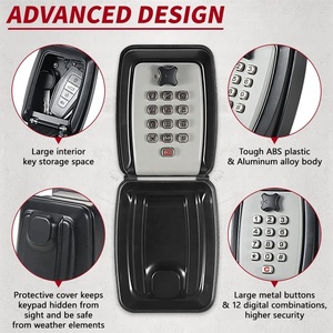 Car Window Button <b>Lock</b> <b>Box</b> Sturdy Waterproof Large Capacity Anti-theft Devices for Vehicles Portable Key G14-3 <b>Lock</b> Safe - Product Image 2