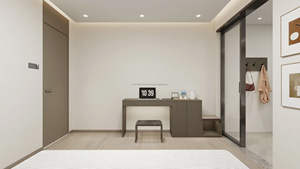 Ensemble de meubles de chambre d'hôtel 3 étoiles moderne et personnalisable de haute qualité : lit en bois, tables de chevet, meubles TV et armoire pour chambre complète - Product Image 4