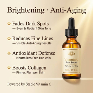 Sérum à la vitamine C naturelle, huile de jojoba, vitamine E, éclaircissant, anti-taches brunes, hydratant, illuminateur, 60 ml - Product Image 3
