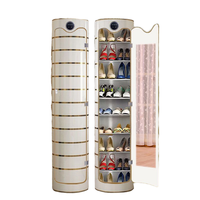 Armoire de rangement cylindrique intelligente en métal pour chaussures, grande capacité, hauteur réglable, rotation à 360 degrés, désodorisante
