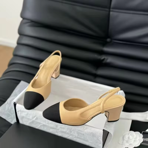 Chaussures de créateur en gros, mode, tailles 34-44, sandales pour femmes, chaussures pas chères, chaussures à bout en acier, sandales plates à bride arrière pour femmes - Product Image 5