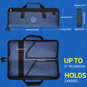 Estuche de Transporte para Cuchillos de Lona Encerada Profesional Resistente, Porta Cuchillos, Bolsa Enrollable para Cuchillos de Chef con 10 Ranuras, Muestra Gratuita - Product Image 2