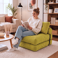 Canapé pliant sans cadre, capitonné, carré, rembourré en éponge, confortable, compressé sous vide pour petits appartements, hôtels et villas