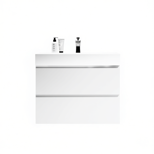 Mueble de Baño Moderno de 30 Pulgadas, Diseño Flotante Montado en la Pared, Lavabo Blanco de Una Pieza, Drenaje Pre-Ensamblado, Gran Espacio de Almacenamiento - Product Image 1