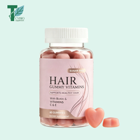 Gummies vitaminées sans sucre pour cheveux, avec multivitamines et acide folique, complément quotidien à croquer pour des cheveux et des ongles forts et sains