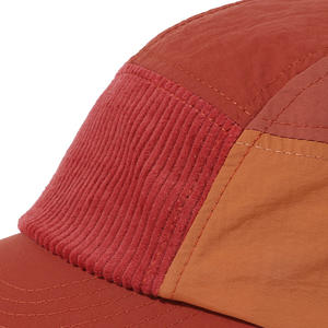 Concevez votre propre logo personnalisé Chapeau de camping et de course à pied à séchage rapide à 5 panneaux, casquette de camp en nylon à cinq panneaux avec étiquette tissée - Product Image 5