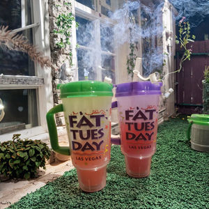 20oz 32oz Souvenir Cups Handle Single Double Wall Mugs Lids Straws Plastic Blown <b>BPA</b>-<b>free</b> Eco-friendly American Made In Vietnam - Product Image 2